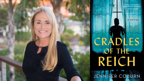 Author with book